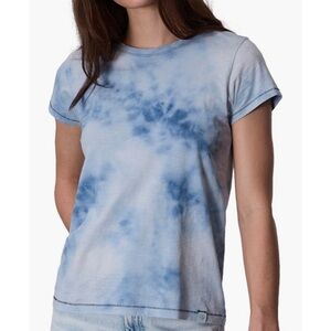 NEW RAG & BONE The Slub Tie-Dye T-Shirt in Blue